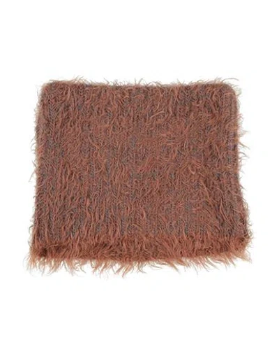 Knwls Woman Hat Brown Size Onesize Polyamide, Wool In Brown