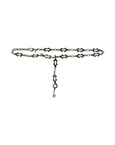 Moschino Couture Woman Belt Bronze Size L Zamak, Brass In Yellow