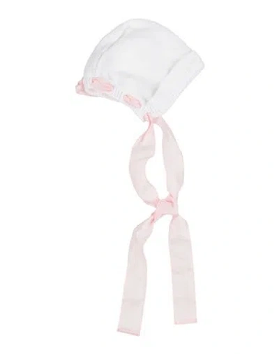 Little Bear Newborn Girl Hat White Size 3 Cotton In Multi