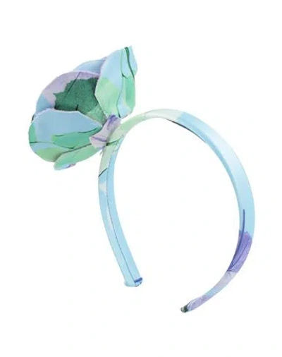 Petit Toddler Girl Hair Accessory Sky Blue Size - Textile Fibers In Multi