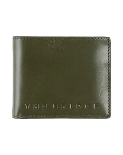 The Bridge Man Wallet Military Green Size - Leather In Green