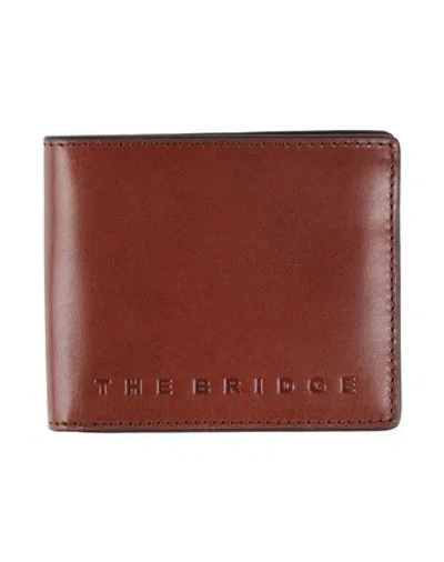 The Bridge Man Wallet Brown Size - Leather In Burgundy