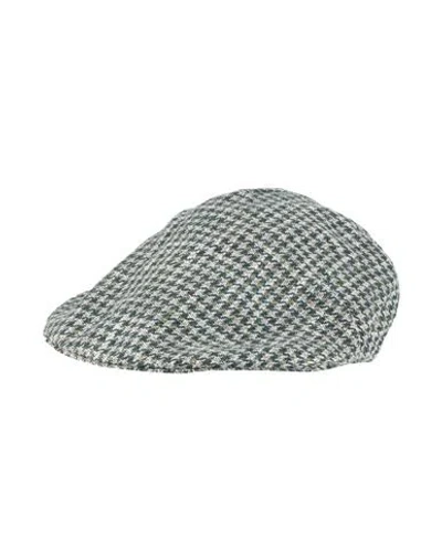 Borsalino Hat Emerald Green Size M Cotton, Linen, Virgin Wool In Gray