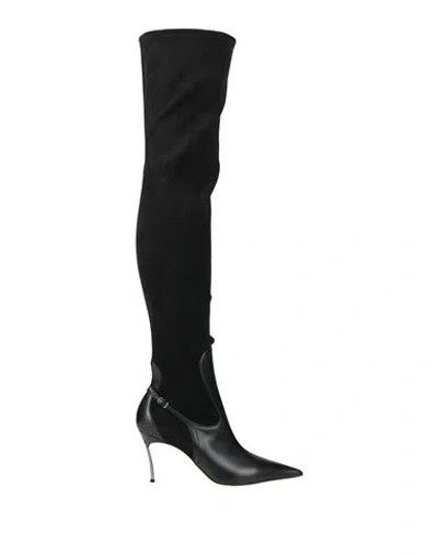 Casadei Woman Boot Black Size 9.5 Synthetisches Material In Black