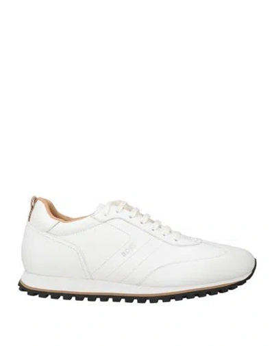 Hugo Boss Boss Man Sneakers White Size 13 Leather In White