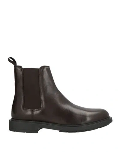 Liu •jo Man Man Ankle Boots Dark Brown Size 8 Leather In Brown