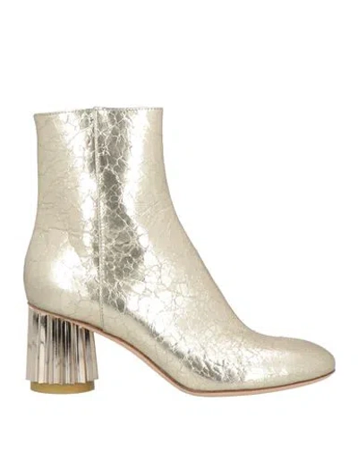 Agl Attilio Giusti Leombruni Agl Woman Ankle Boots Gold Size 8 Leather In Multi