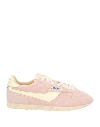 Autry Woman Sneakers Light Pink Size 8 Leather In Pink