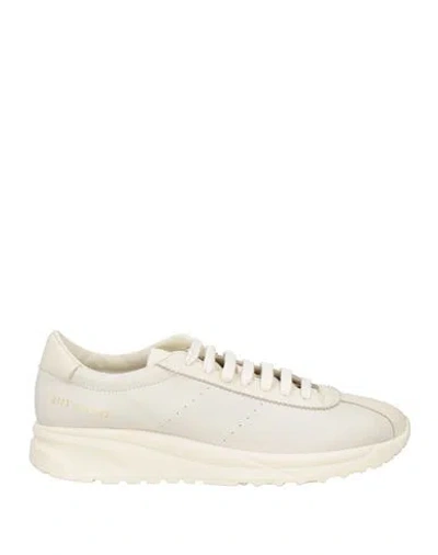Common Projects Woman By  Woman Sneakers White Size 12 Leather, Textile Fibers In Neutral
