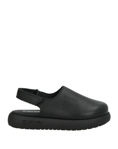 Dkny Toddler Girl Sandals Black Size 11c Leather In Black
