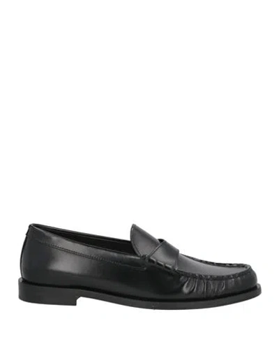 Dear Frances Woman Loafers Black Size 10 Leather In Black