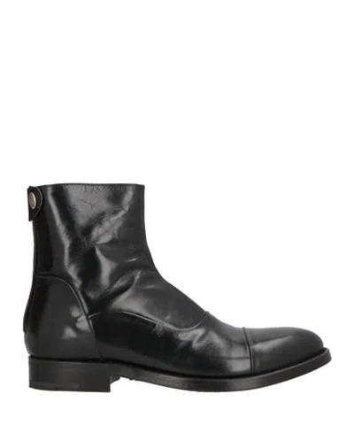 Alberto Fasciani Man Ankle Boots Black Size 4 Leather In Black