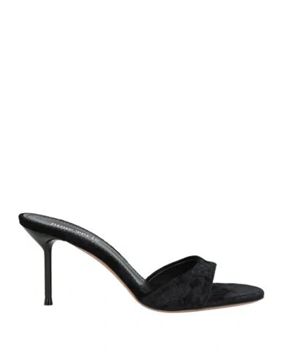 Paris Texas Woman Sandals Black Size 6 Textile Fibers In Black