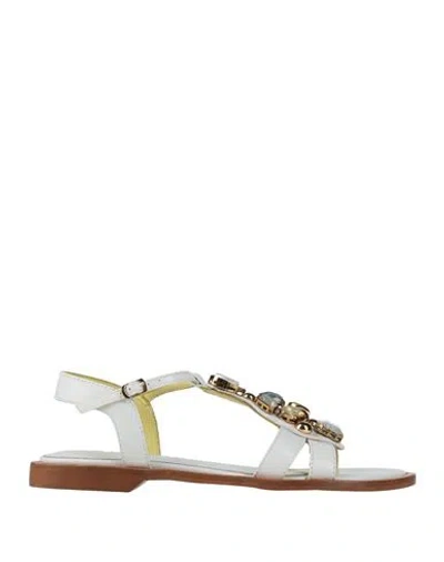 Apepazza Woman Sandals White Size 8 Leather In White