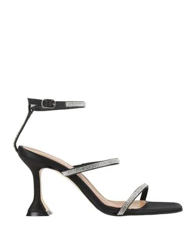 Tsakiris Mallas Woman Sandals Black Size 8 Textile Fibers In Black