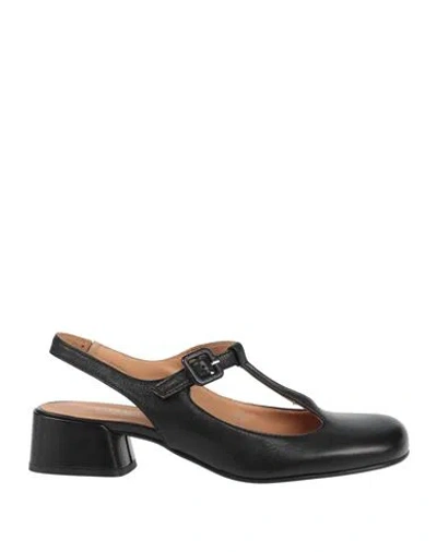 Barracuda's Collection Woman Pumps Black Size 8 Leather In Black