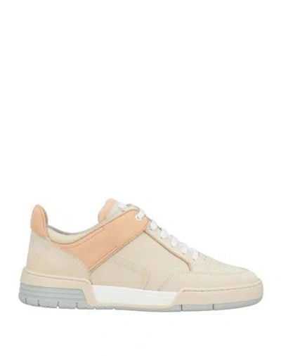 Jacob Cohёn Man Sneakers Beige Size 8 Leather In Nude
