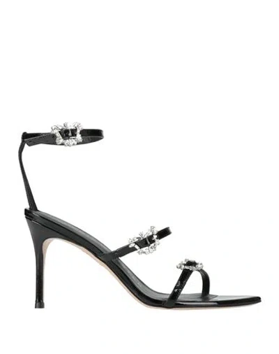 Sophia Webster Woman Sandals Black Size 7 Leather In Multi