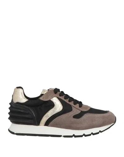 Voile Blanche Woman Sneakers Black Size 7 Goat Skin, Nylon In Black