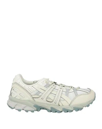 Asics Woman Sneakers Light Grey Size 5.5 Textile Fibers, Synthetisches Material In White