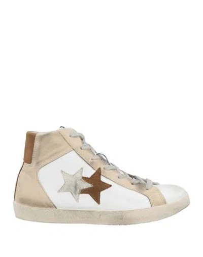 2star Woman Sneakers Beige Size 9 Leather In Multi