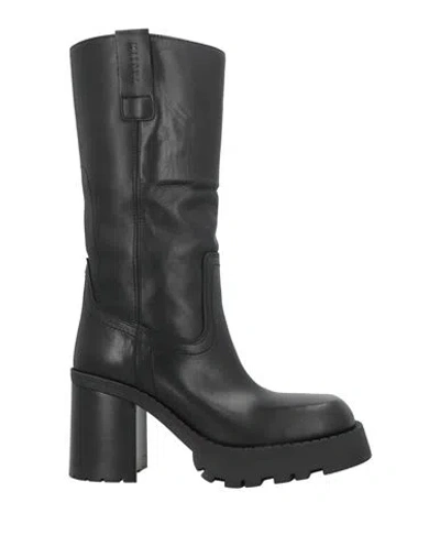 E8 By Miista Woman Boot Black Size 7.5 Leather In Black