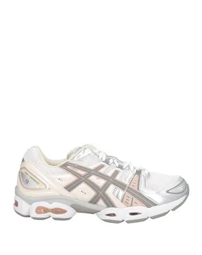 Asics Woman Sneakers White Size 5 Textile Fibers, Synthetisches Material In Multi
