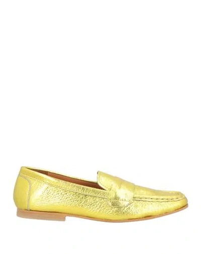 Tosca Blu Studio Woman Loafers Gold Size 7 Textile Fibers In Yellow