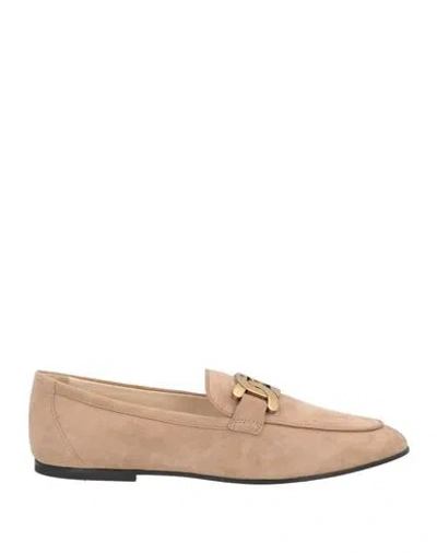 Tod's Woman Loafers Light Brown Size 5 Leather In Brown