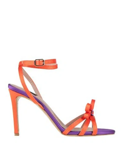 Islo Isabella Lorusso Woman Sandals Orange Size 11 Textile Fibers In Multi