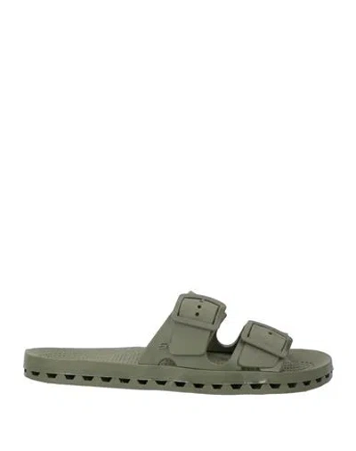 Sensi Woman Sandals Military Green Size 8-9 Recycled Pvc In Green