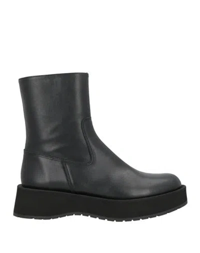 Paloma Barceló Woman Ankle Boots Black Size 9.5 Leather In Black