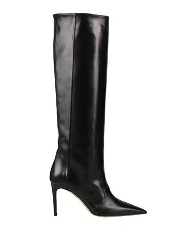 Luciano Padovan Woman Boot Black Size 7 Leather In Black