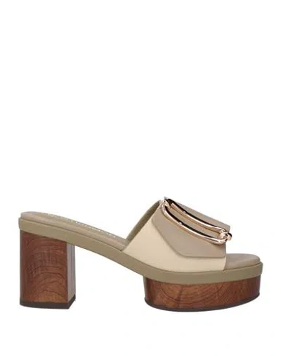 Noa Harmon Woman Sandals Grey Size 8 Synthetisches Material In Brown