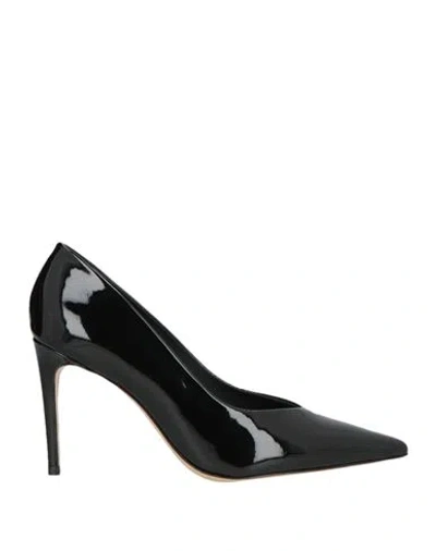 Luciano Padovan Woman Pumps Black Size 8 Leather In Black