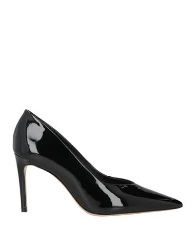 Luciano Padovan Woman Pumps Black Size 8 Leather In Black