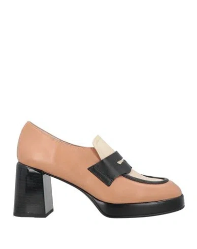 Hispanitas Woman Loafers Camel Size 6 Leather In Neutral