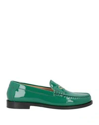 A.bocca A. Bocca Woman Loafers Green Size 8 Leather In Green