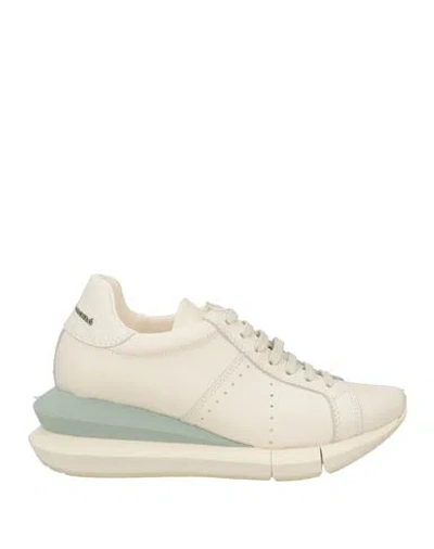 Paloma Barceló Woman Sneakers Ivory Size 7 Leather In Multi