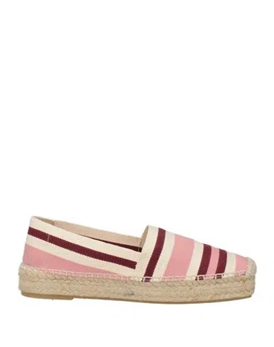 Paloma Barceló Palomitas By  Woman Espadrilles Pink Size 8 Textile Fibers In Multi