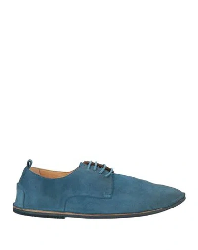 Marsèll Man Lace-up Shoes Slate Blue Size 9 Calfskin In Blue