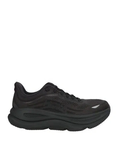 Hoka W Bondi 9 Woman Sneakers Black Size 8 Textile Fibers In Black