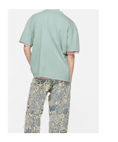 Acne Studios Logo-print Organic-cotton T-shirt In Green