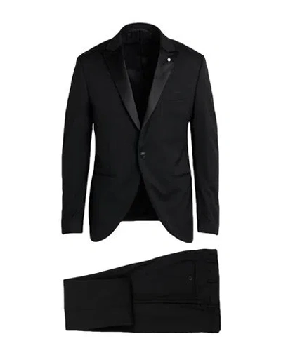 Luigi Bianchi Mantova Man Suit Black Size 44 Virgin Wool In Black