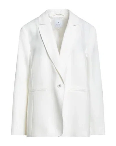 Xandres Gold Woman Blazer White Size 22 Recycled Polyester, Elastane In White