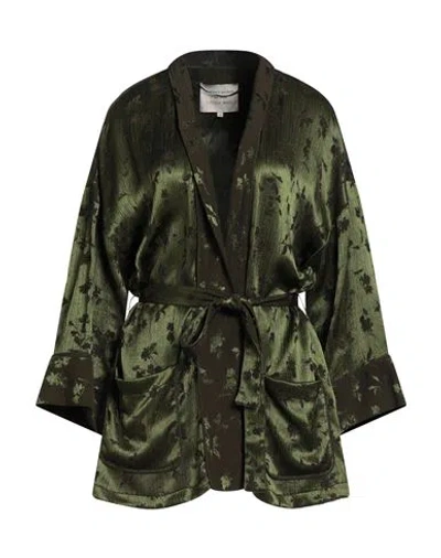 Alessia Santi Woman Jacket Military Green Size 10 Viscose, Polyester In Green
