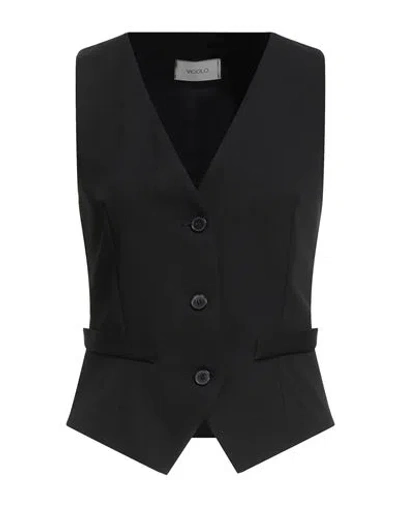 Vicolo Woman Tailored Vest Black Size Xs Polyester, Viscose, Elastane In Black