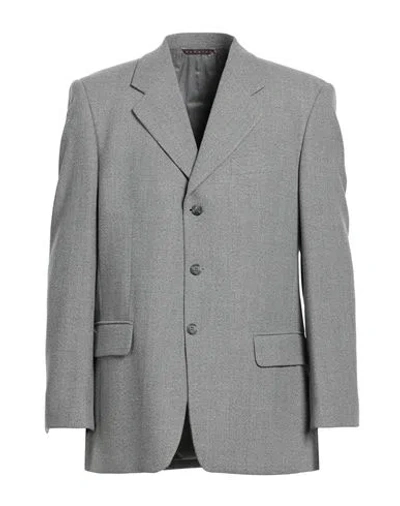 Rodrigo Man Blazer Light Grey Size 42 Virgin Wool In Gray