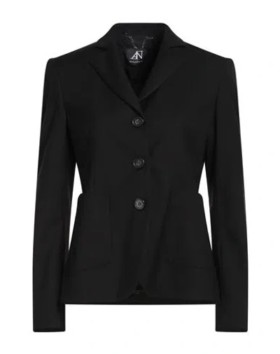 Annarita N Woman Blazer Black Size 8 Polyester, Viscose, Elastane In Black
