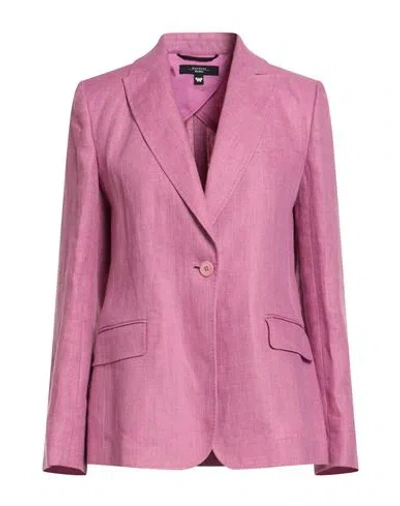 Weekend Max Mara Woman Blazer Mauve Size 16 Cotton In Purple